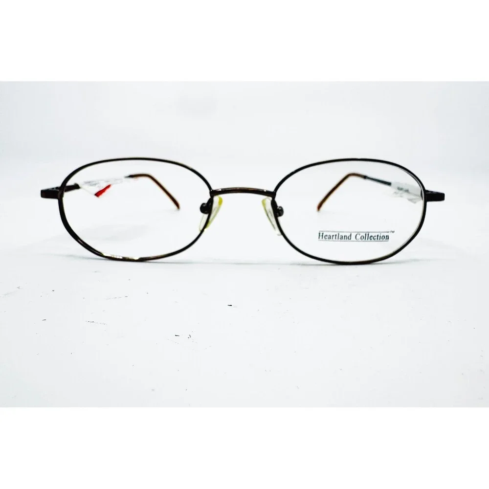 Heartland Collection Eyeglass Frames Women Brown Evelyn BRN 140 Oval Full Rim